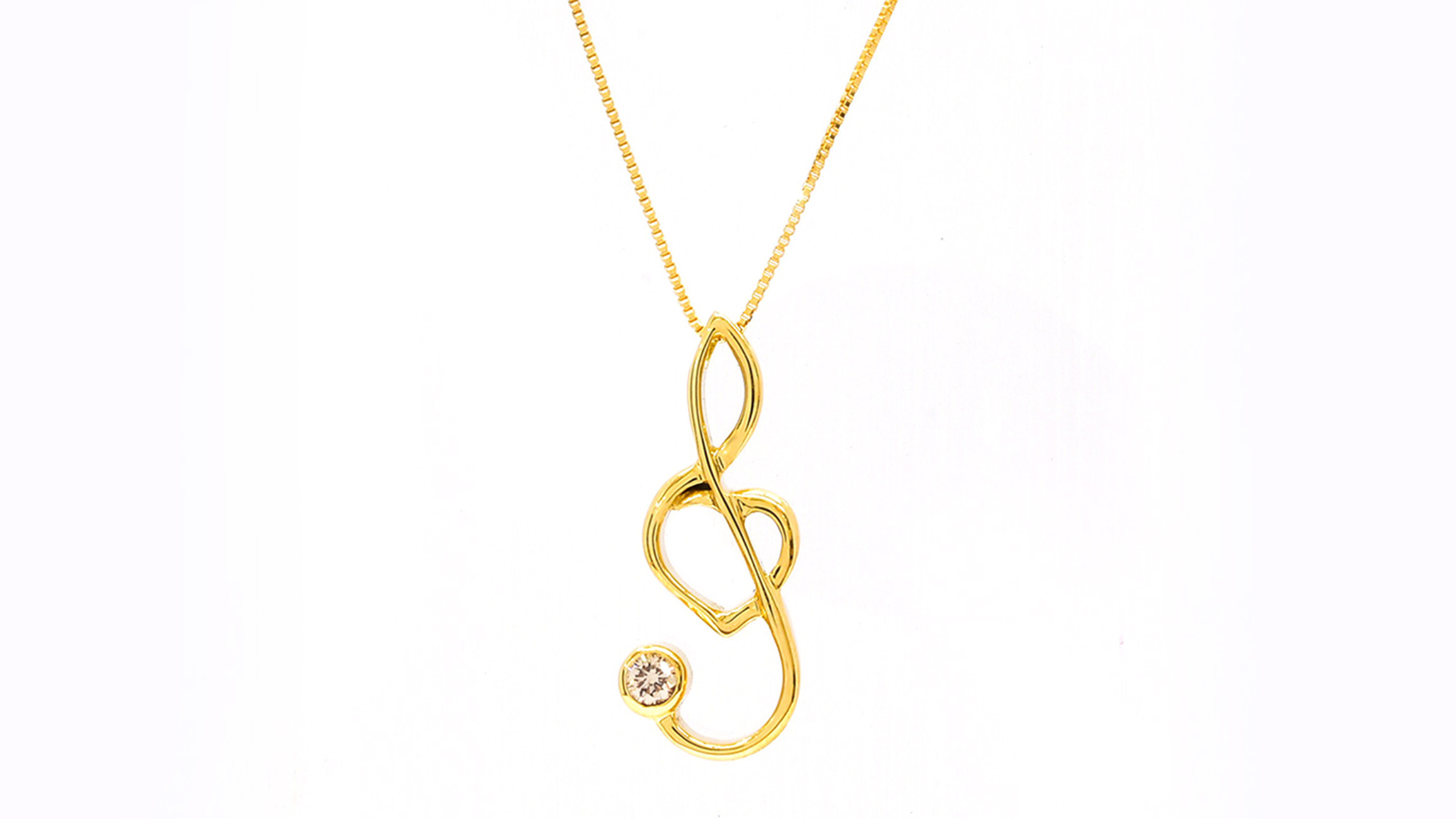 ト音記号　ネックレス　ペンダント